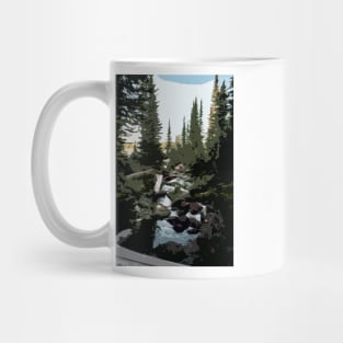 Abstract Forest Stream Mug